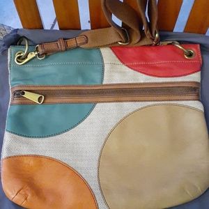Fossil patchwork crossbody bag